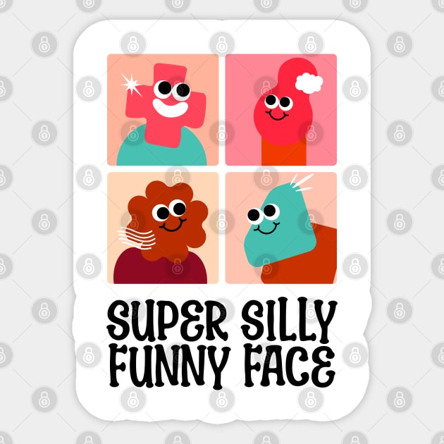 Funny Face Kids T Shirt Sticker by TEENIE DESIGN